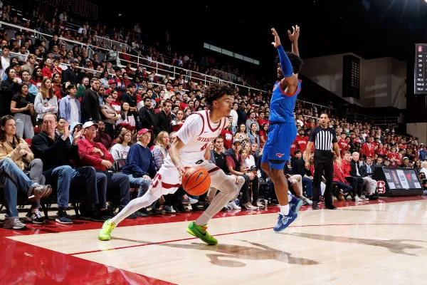 Junior guard Oziyah Sellers during a game against Southern Methodist University at Maples Pavilion. (Photo: BOB DREBIN/ISI Photos)